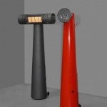 Designový světlý infrazářič Inframax RIALTO - mobilní stojan
